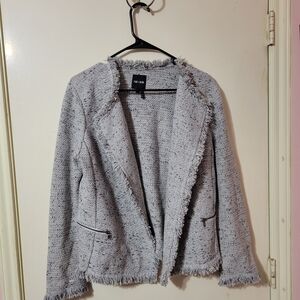 NIC+ZOE Gray Textured Blazer